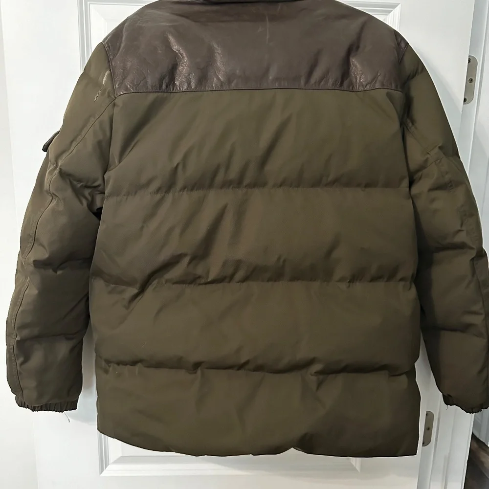 NWT Andrew Marc Ainsworth Leather Trimmed Puffer Jacket - Picture 5 of 13